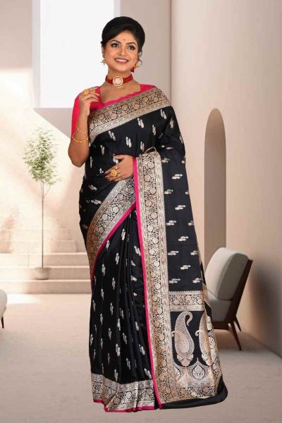 Mushru Katan Silk Saree (adi85232)