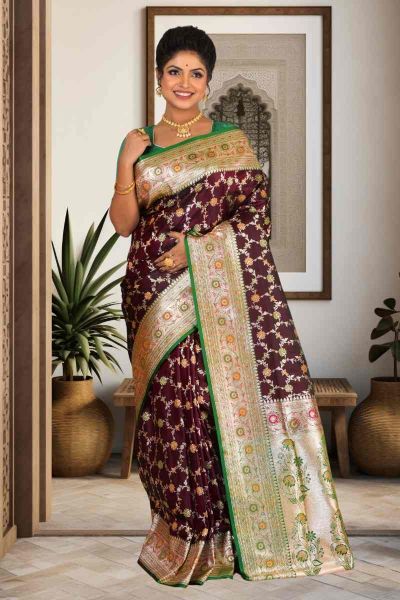 Minakari Benarasi Silk Saree (adi85250)