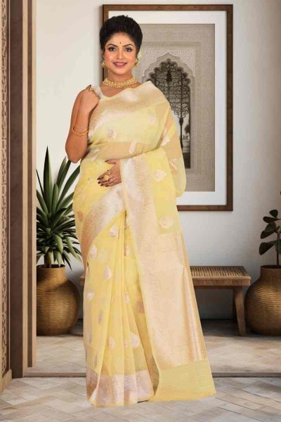 Organza Silk Saree (adi85275)