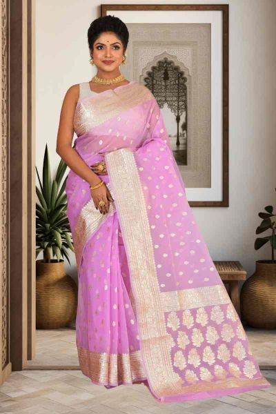 Organza Silk Saree (adi85278)