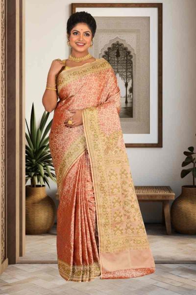 Pure Pashmina Benarasi Silk Saree (adi85285)