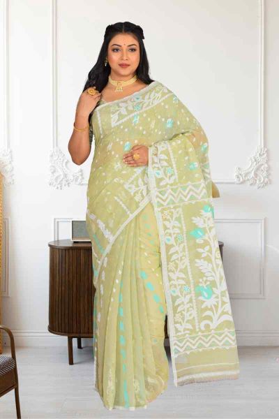 Soft Dhakai Jamdani Saree (adi85331)