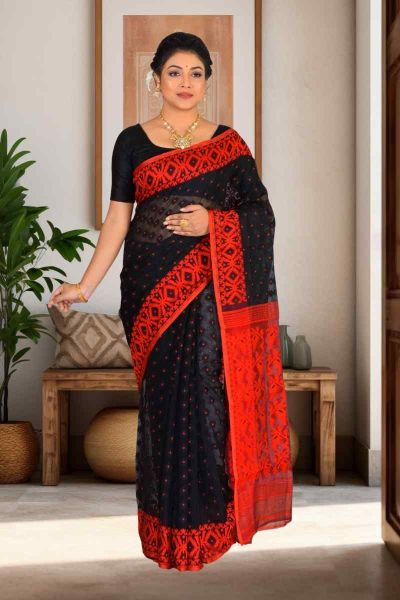 Soft Dhakai Jamdani Saree (adi85365)