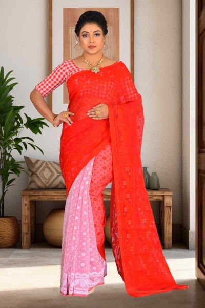 Soft Dhakai Jamdani Saree (adi85387)