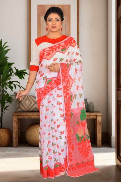 Soft Dhakai Jamdani Saree (adi85388)