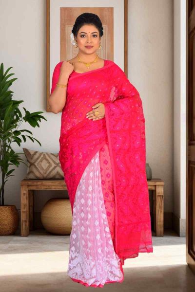 Soft Dhakai Jamdani Saree (adi85406)