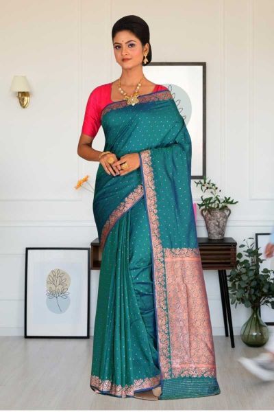 Semi Katan Silk Saree (adi85421)