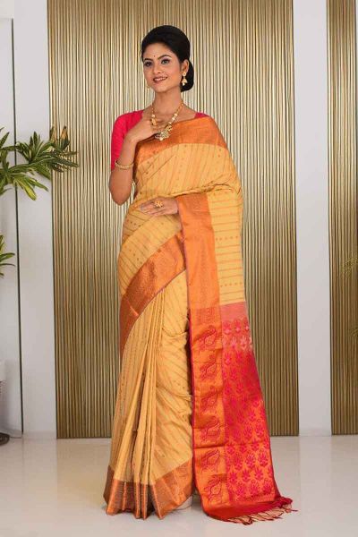 Semi Maheshwari Silk Saree (adi85424)