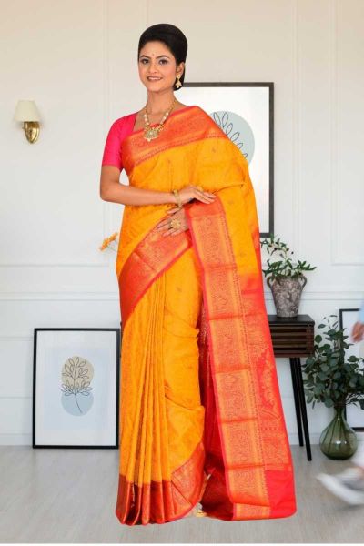 Brocade Kanjivaram  Silk Saree (adi85429)