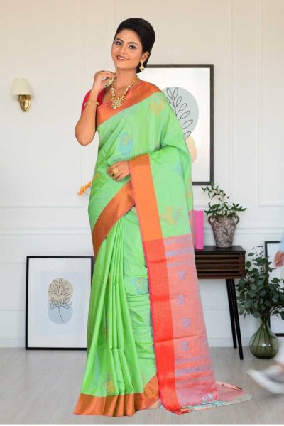 Semi Maheshwari Silk Saree (adi85436)