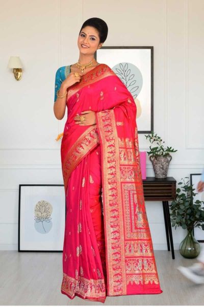 Semi Swarnachari Silk Saree (adi85447)