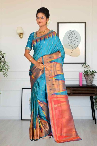 Semi Katan Silk Saree (adi85458)