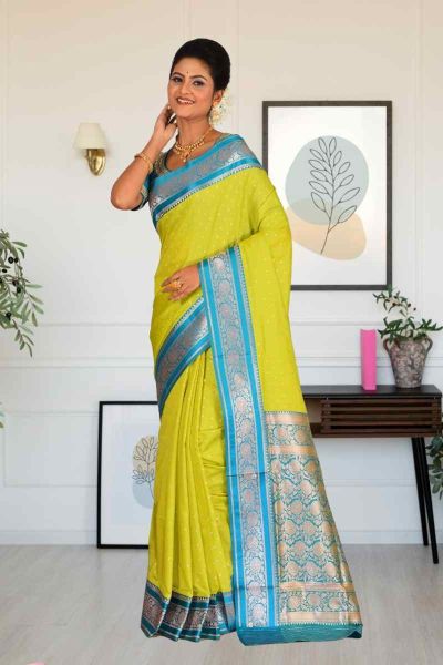 Semi Katan Silk Saree (adi85460)