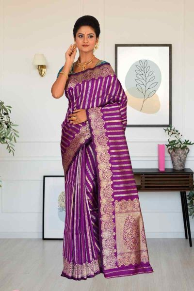 Semi Katan Silk Saree (adi85461)