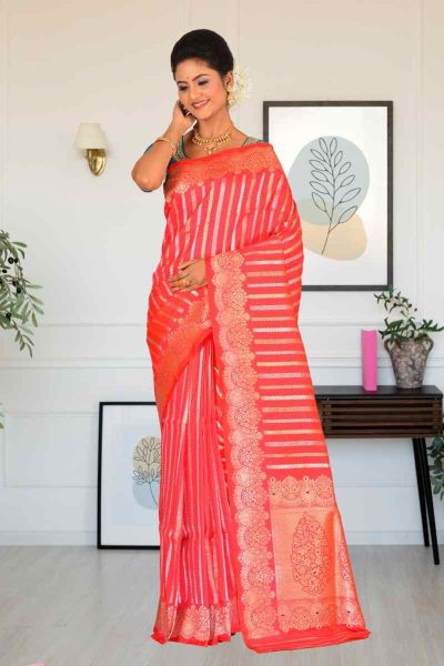 Semi Katan Silk Saree (adi85462)