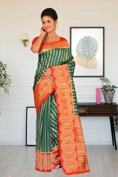 Semi Katan Silk Saree (adi85467)