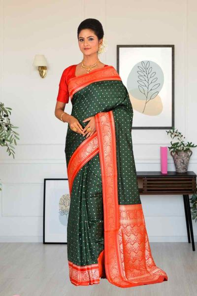 Semi Katan Silk Saree (adi85471)