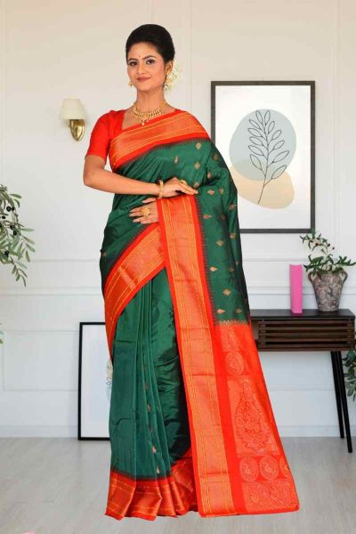 Semi Gadwal Silk Saree (adi85475)