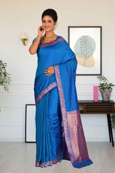 Semi Katan Silk Saree (adi85481)