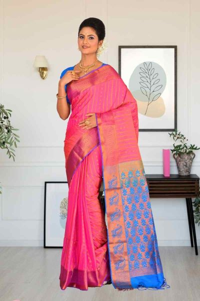 Semi Maheshwari Silk Saree (adi85486)