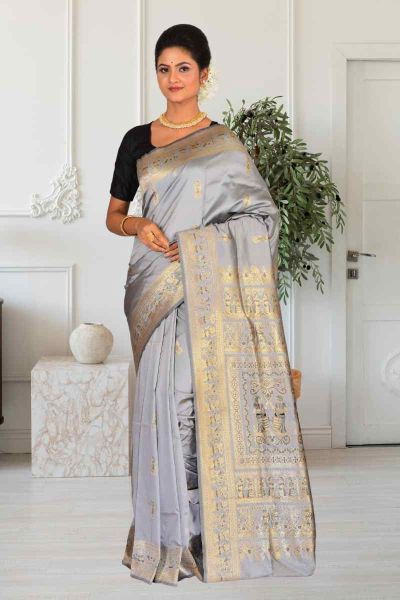 Semi Swarnachari Silk Saree (adi85503)