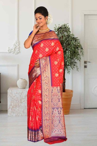 Semi Katan Silk Saree (adi85510)