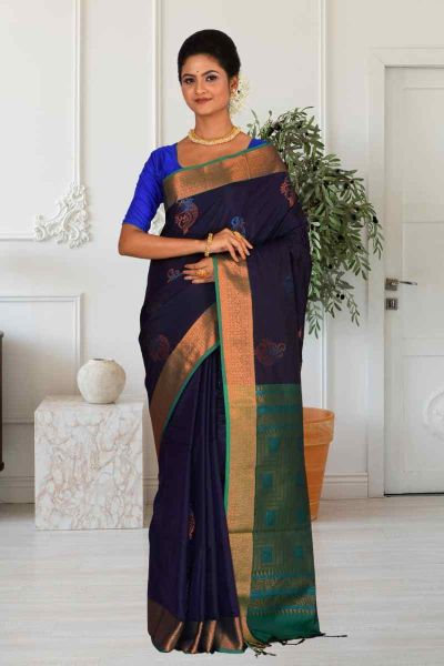 Semi Maheshwari Silk Saree (adi85512)