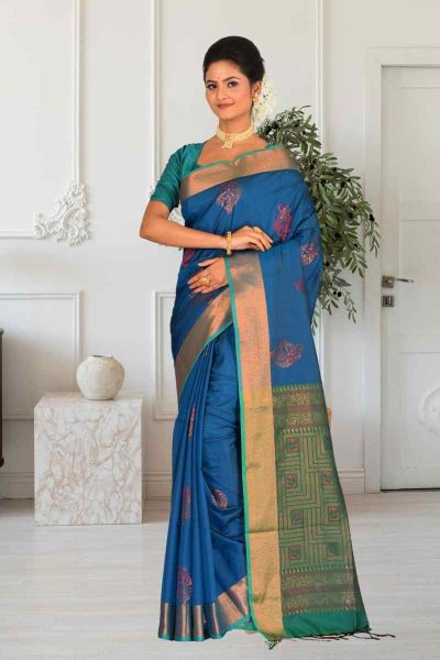 Semi Maheshwari Silk Saree (adi85520)