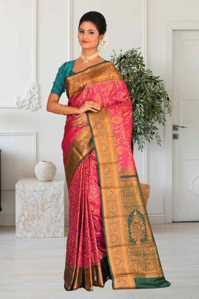 Brocade Kanjivaram  Silk Saree (adi85524)