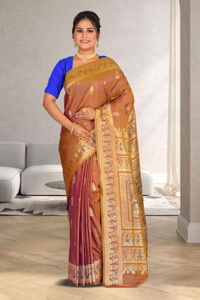 Semi Swarnachari Silk Saree (adi85745)