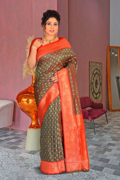 Semi Katan Silk Saree (adi85537)