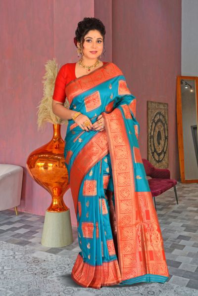 Semi Swarnachari Silk Saree (adi85539)