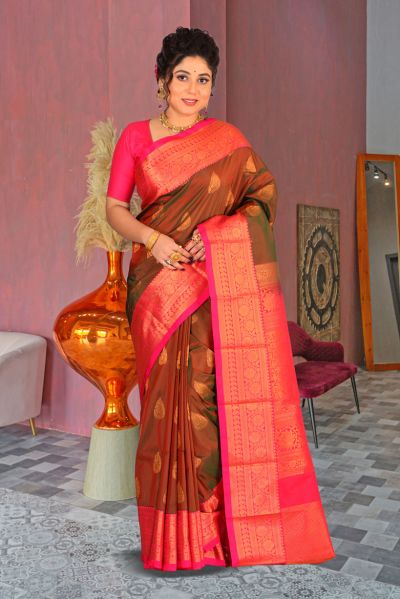 Semi Kanjivaram Silk Saree (adi85548)