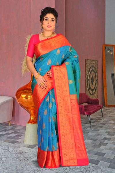 Semi Kanjivaram Silk Saree (adi85549)