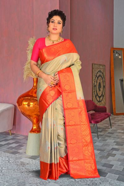 Brocade Kanjivaram  Silk Saree (adi85554)