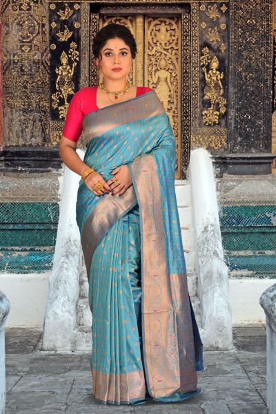 Semi Tussar Silk Saree (adi85567)