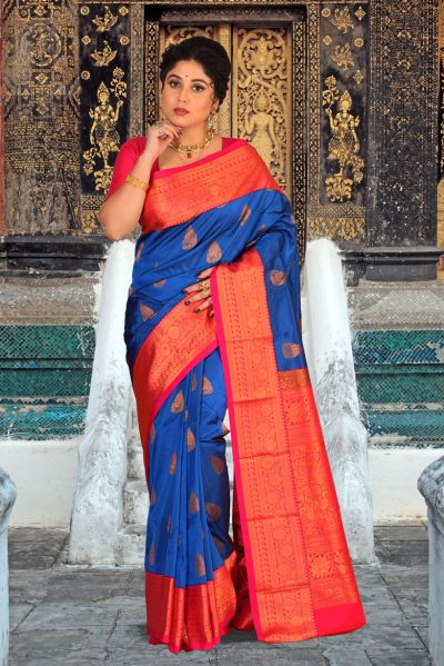 Semi Kanjivaram Silk Saree (adi85568)