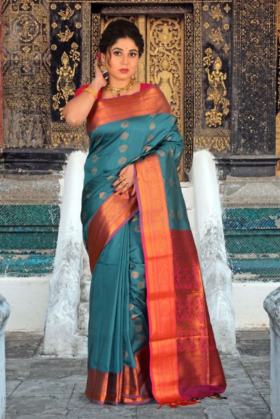 Semi Maheshwari Silk Saree (adi85574)