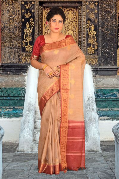 Semi Tussar Silk Saree (adi85584)