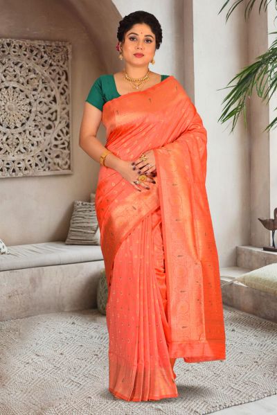 Semi Tussar Silk Saree (adi85592)