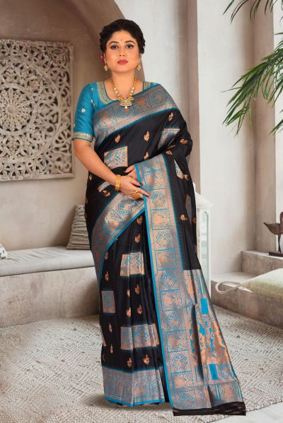 Semi Swarnachari Silk Saree (adi85596)