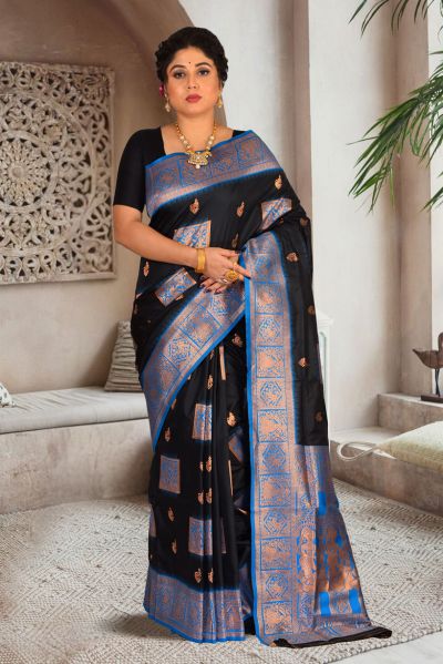 Semi Swarnachari Silk Saree (adi85611)