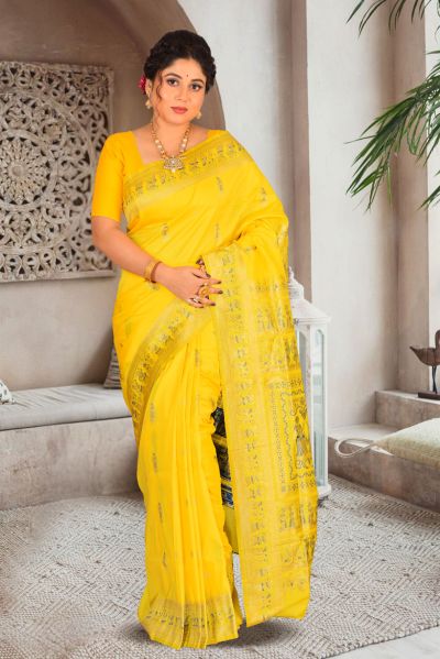 Semi Swarnachari Silk Saree (adi85618)