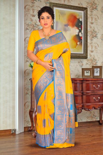 Semi Swarnachari Silk Saree (adi85619)