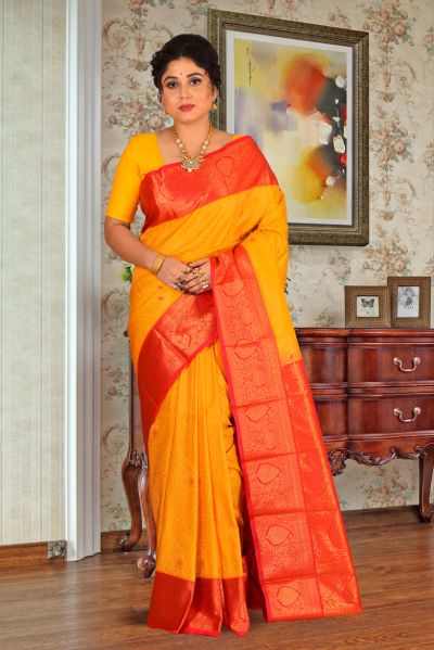 Brocade Kanjivaram  Silk Saree (adi85620)