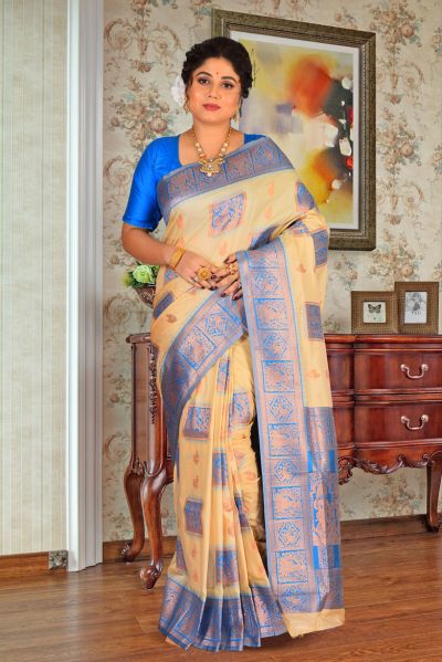 Semi Swarnachari Silk Saree (adi85629)