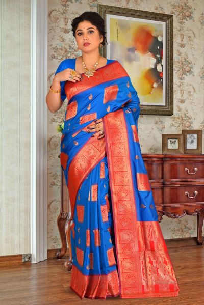 Semi Swarnachari Silk Saree (adi85630)