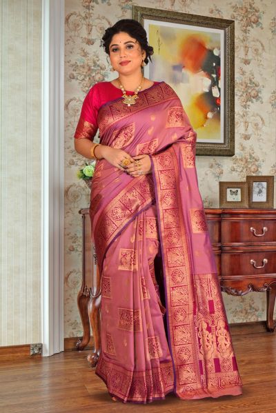 Semi Swarnachari Silk Saree (adi85632)