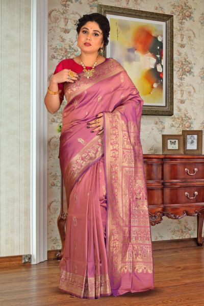 Semi Swarnachari Silk Saree (adi85636)