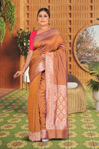 Semi Katan Silk Saree (adi85653)